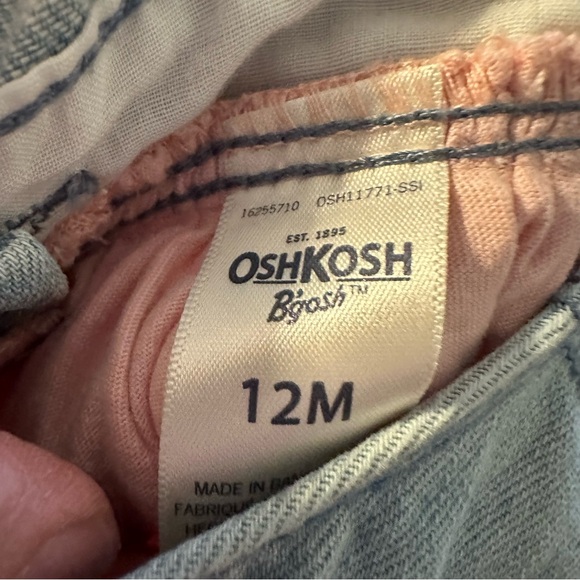 OshKosh B'gosh Denim and Pink Tulle Overall Skirt - Picture 3 of 3